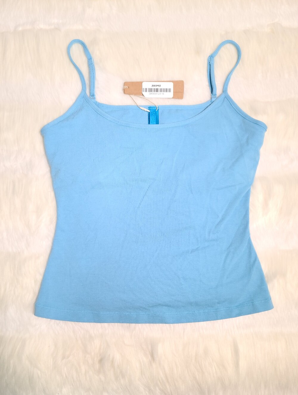 SKIMS Cotton Jersey Cami Top Blue Water XS NEW
